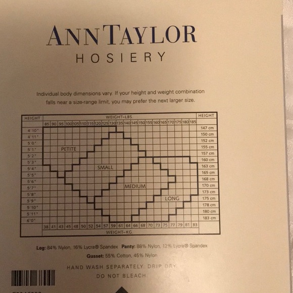 Ann Taylor Sheer Control Top Pantyhose with Lycra - Bark color - Medium - Picture 2 of 3